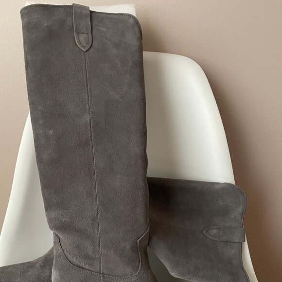 NIB Anthropologie Silent D Ivy Boots Dark Grey Suede Knee High EUR size 38 - Picture 10 of 10